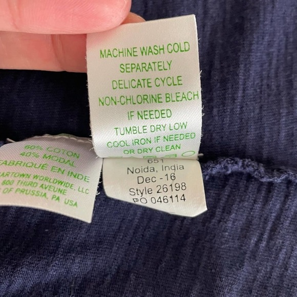 LILLY Pulitzer Navy 3/4 Sleeve Cotton Modal Shift Dress Size Extra Small - Picture 6 of 6